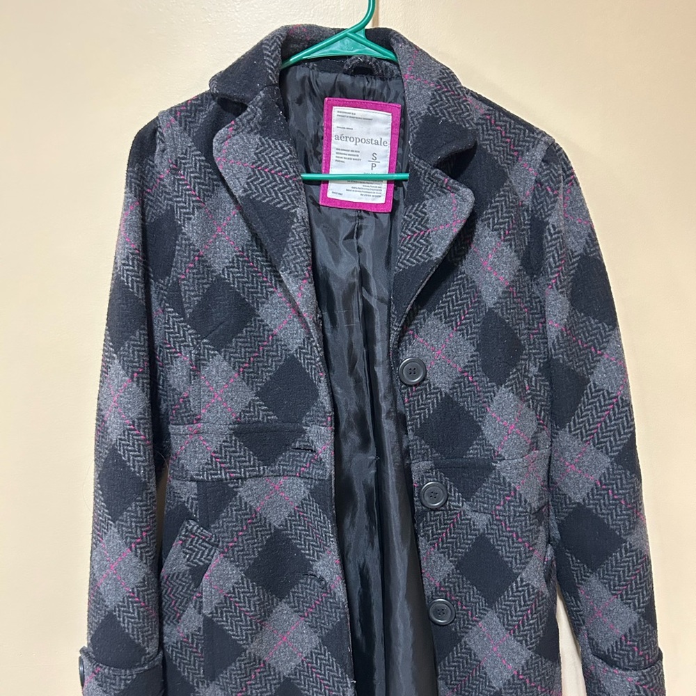 Aeropostale Grey and Black Jacket